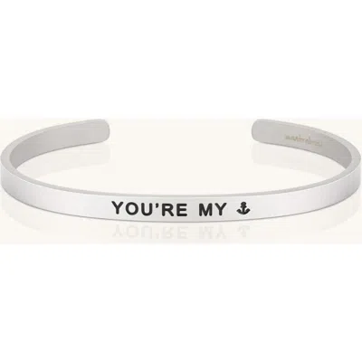 Mantra You're My Anchor (navy-marine Corps Relief Society) Bracelet In Metallic