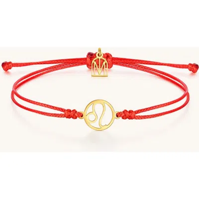 Mantra Zodiac Thread Bracelet In Red