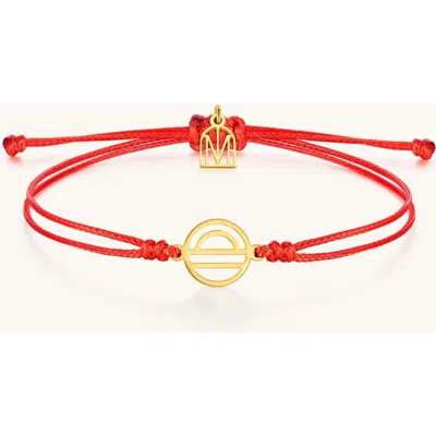 Mantra Zodiac Thread Bracelet In Red