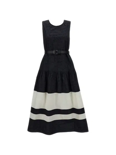 Mantù Belted Dress In Black