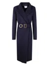 Mantù Belted Wool Coat In Black