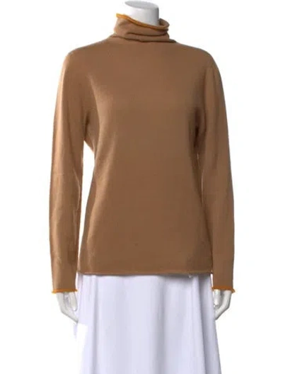 Pre-owned Mantù Cashmere Turtleneck Sweater In Brown