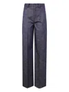 Mantù Contrast-stitch Trousers In Blue