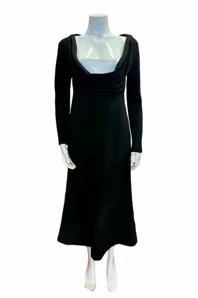 Mantù Cowl Neck Dress In Black
