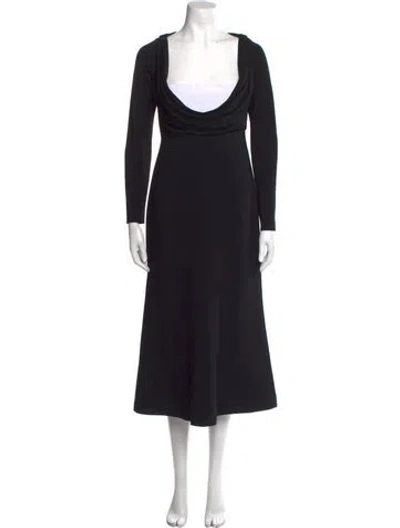 Pre-owned Mantù Cowl Neck Long Dress In Multi