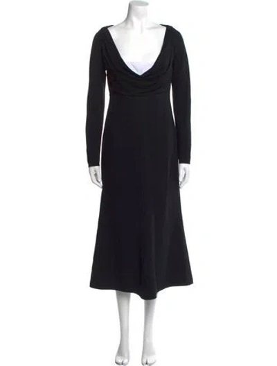 Pre-owned Mantù Cowl Neck Long Dress In Multi