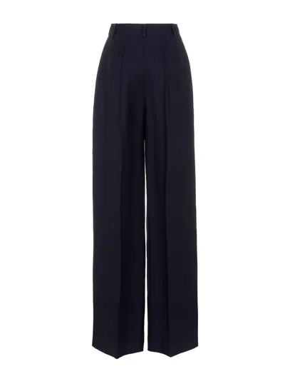 Mantù Crease Front Women's Trousers In Navy Blue