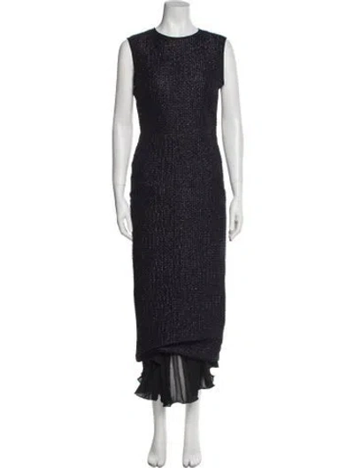 Pre-owned Mantù Crew Neck Long Dress W/ Tags In Multi