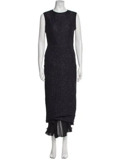 Pre-owned Mantù Crew Neck Midi Length Dress W/ Tags In Multi