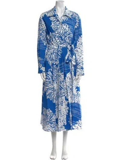 Pre-owned Mantù Floral Print Long Dress W/ Tags In Multi