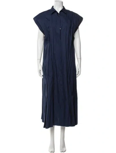 Pre-owned Mantù Long Dress In Blue