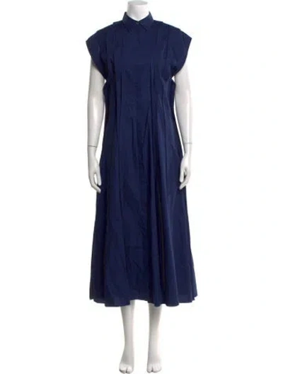 Pre-owned Mantù Long Dress In Blue