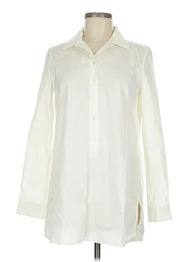 Pre-owned Mantù Long Sleeve Blouse In White