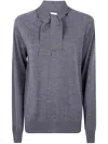 Mantù Mantu Long Sleeve Bow Neck In Gray