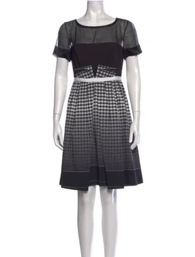 Pre-owned Mantù Plaid Print Knee-length Dress W/ Tags In Multi