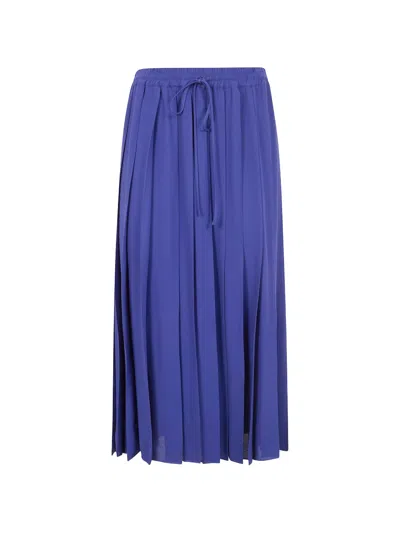 Mantù Pleated Drawstring Skirt In Purple