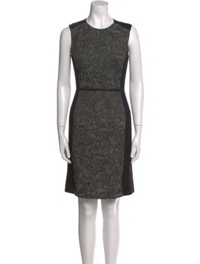 Pre-owned Mantù Printed Knee-length Dress In Black
