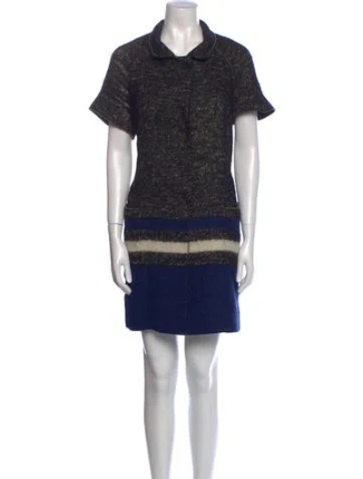 Pre-owned Mantù Striped Mini Dress In Multi