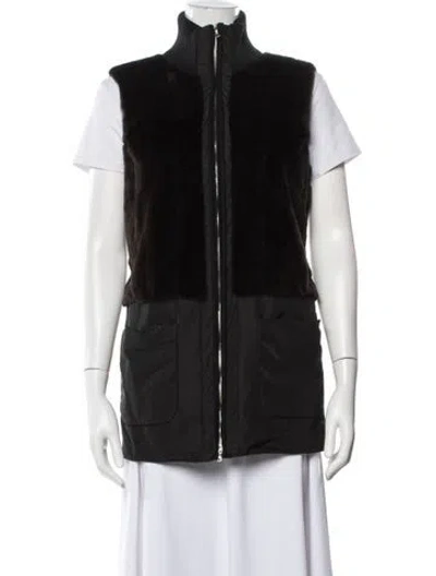 Pre-owned Mantù Vest In Black/blue