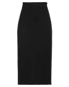 Mantù Woman Midi Skirt Black Size 8 Viscose, Polyamide, Elastane