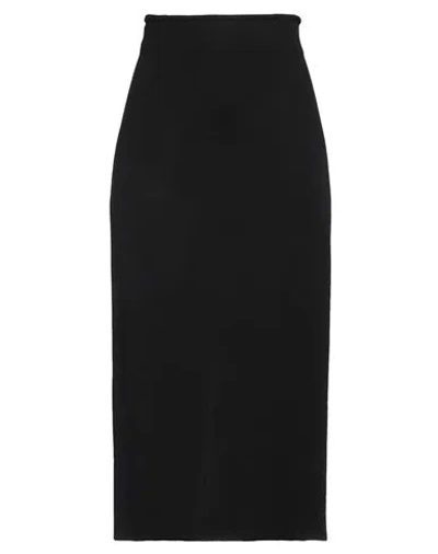 Mantù Woman Midi Skirt Black Size 8 Viscose, Polyamide, Elastane