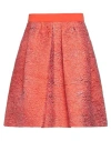 Mantù Woman Mini Skirt Rust Size 8 Polyester, Silk, Polyamide, Acetate, Viscose In Red