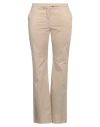 Mantù Woman Pants Sand Size 10 Cotton, Elastane In Beige