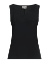 Mantù Woman Tank Top Black Size 6 Acetate, Viscose In Black