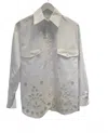 Mantù Women's Blouse With Punched Holes In White