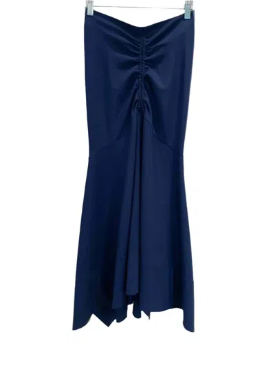 Mantù Women's Skirt Front Draw String In Navy In Blue