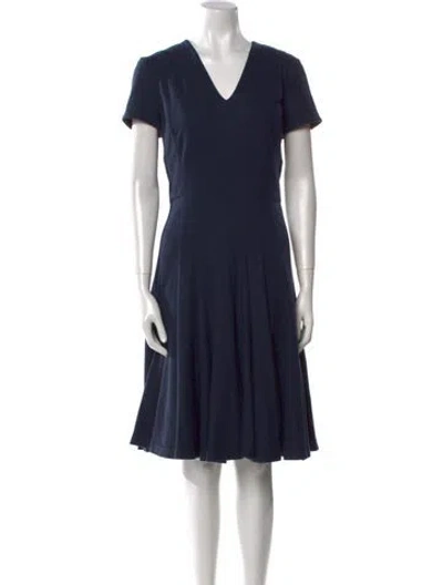 Pre-owned Mantù Wool Knee-length Dress In Blue