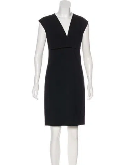 Pre-owned Mantù Wool-blend Knee-length Dress In Black