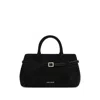 Manu Atelier 35 Structured Top Handle Tote Bag In Black