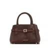 Manu Atelier Buckle Detailed Top Handle Bag In Brown