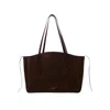 Manu Atelier Shoulder Bag Xl Du Jour In Suede In Brown