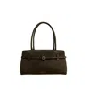 Manu Atelier Leather Tote Bags In Green