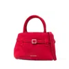Manu Atelier Le Cambon Suede Tote Bag In Red