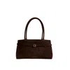 Manu Atelier Brown Shoulder Bags In Brown