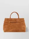 Manu Atelier Le Cambon 35 Suede Shoulder Bag