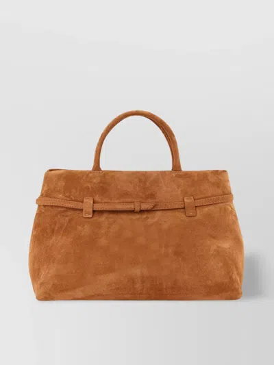 Manu Atelier Cambon 35 Suede Shoulder Bag