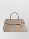 Manu Atelier Le Cambon 25 Cork Bag In Suede