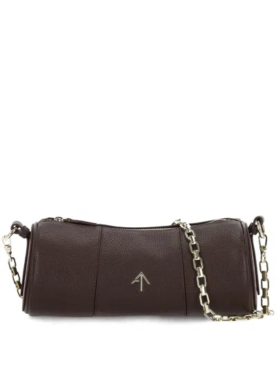 Manu Atelier Cylinder Shoulder Bag In Brown