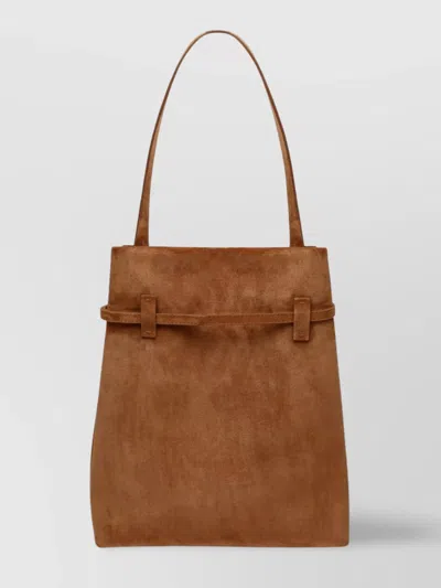 Manu Atelier Day Suede Tote Bag Handle