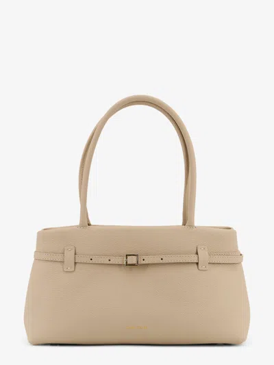 Manu Atelier East West Le Cambon Leather Shoulder Bag In Neutral