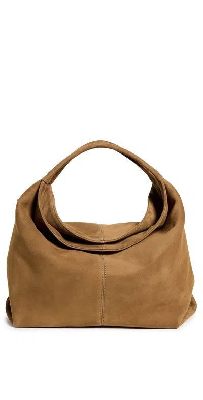 Manu Atelier Gala Suede Leather Bag Sigaro In Brown