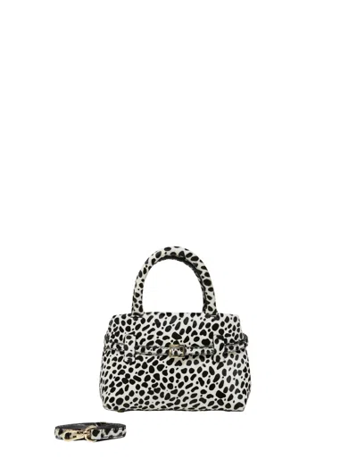 Manu Atelier Le Cambon 20 Mini Handbag With Dalmatian Print In Multi