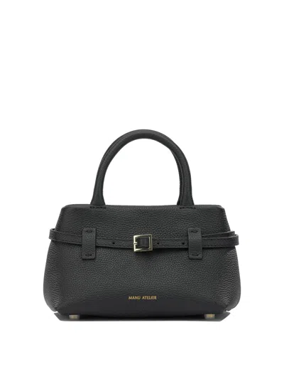 Manu Atelier "le Cambon 20" Small Handbag In Black