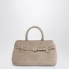 Manu Atelier Le Cambon 25 Cork Bag In Suede In Brown