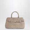 Manu Atelier Le Cambon 25 Cork Bag In Suede In Brown