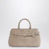 Manu Atelier Le Cambon 25 Cork Bag In Suede In Brown